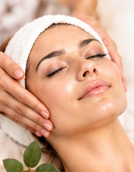 Relaxing spa facial treatment